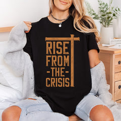 Rise From Crisis Motivational Vintage Retro Ready to Press DTF Transfer for Dtf
