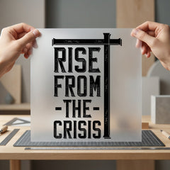 Rise From Crisis Motivational Vintage Retro Ready to Press DTF Transfer for Dtf