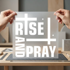 Rise Pray Cross Christian Christian Faith Ready to Press DTF Transfer for Dtf