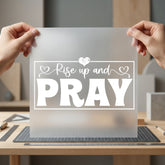 Rise Pray Hearts Inspirational Christian Faith Ready to Press DTF Transfer for Dtf