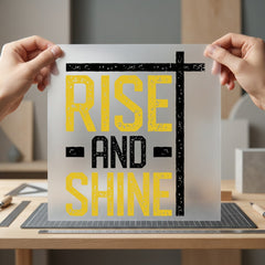 Rise Shine Cross Retro Christian Faith Ready to Press DTF Transfer for Dtf