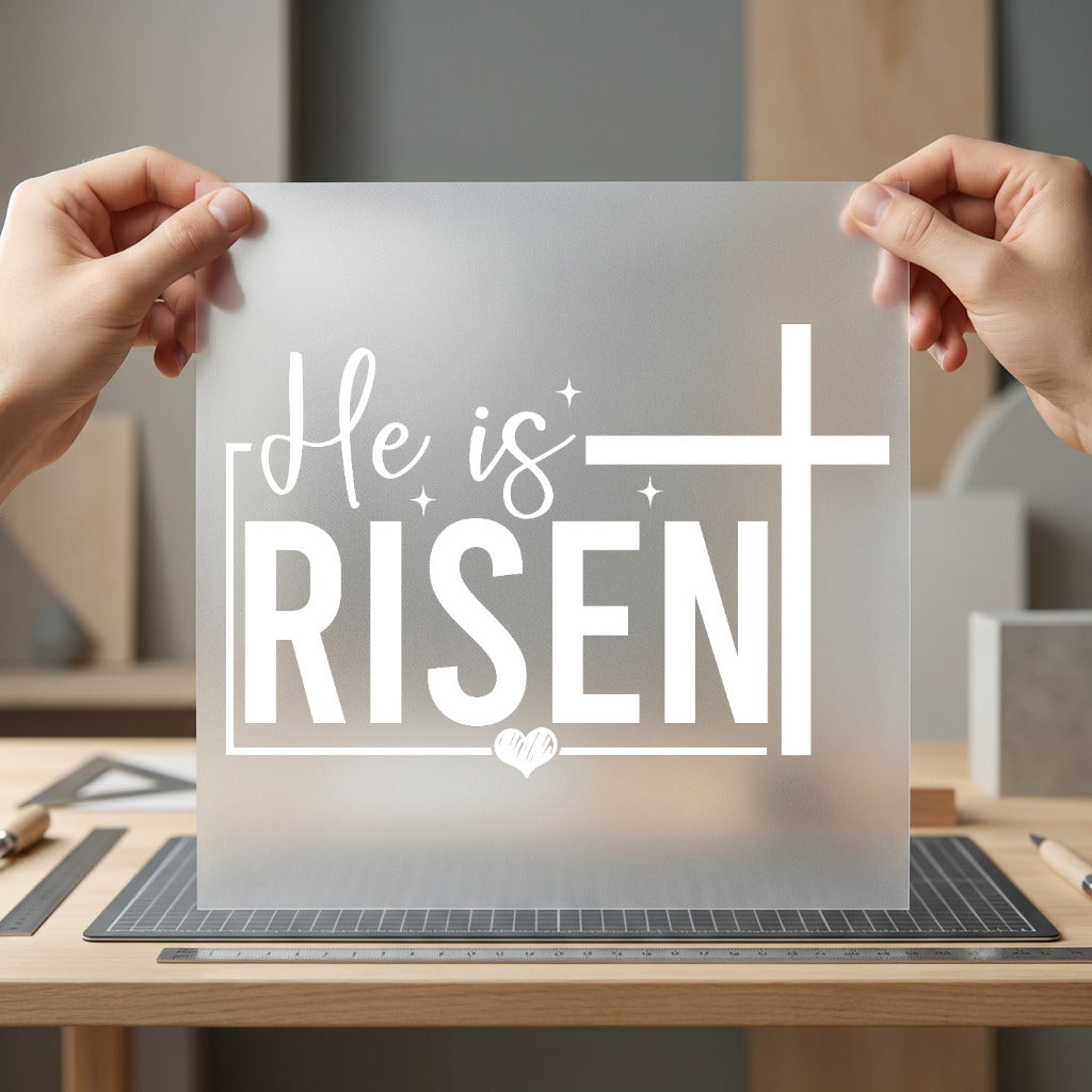Risen Cross Christian Diy Christian Faith Ready to Press DTF Transfer for Dtf
