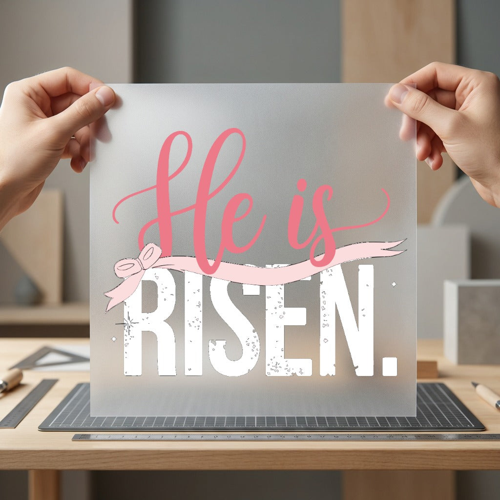 Risen Easter Christian Diy Christian Faith Ready to Press DTF Transfer for Dtf