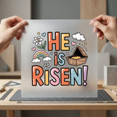 Risen Easter Diy Christian Faith Ready to Press DTF Transfer for Dtf