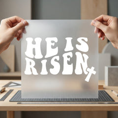Risen Retro Christian Diy Christian Faith Ready to Press DTF Transfer for Dtf