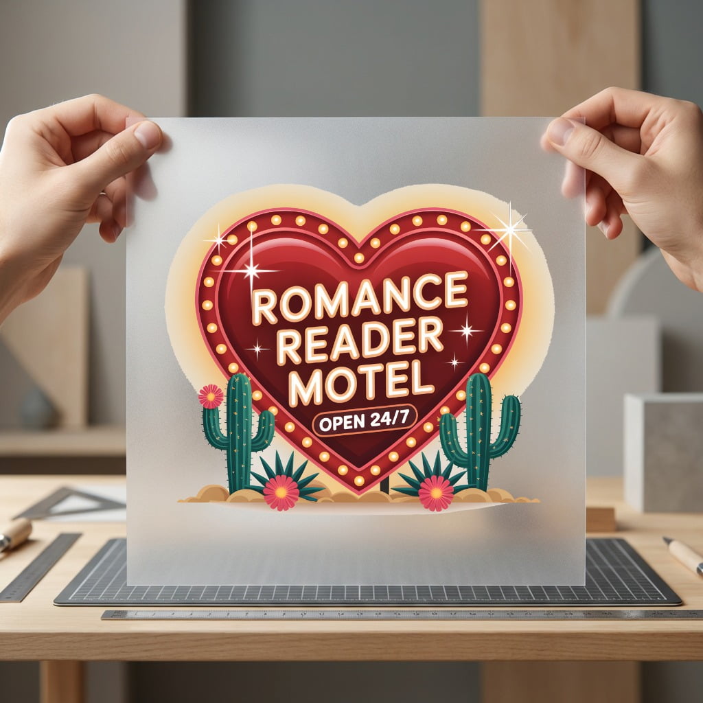 Romance Reader Motel Retro Valentine Retro Ready to Press DTF Transfer for Dtf