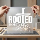 Rooted Christ Christian Diy Christian Faith Ready to Press DTF Transfer for Dtf