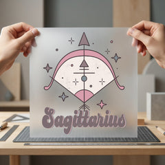 Sagittarius Zodiac Bow Arrow Vintage Retro Ready to Press DTF Transfer for Dtf