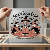 Salem Book Club Halloween Halloween Vintage Ready to Press DTF Transfer for Dtf