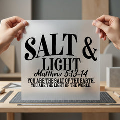 Salt Light Christian Verse Christian Faith Ready to Press DTF Transfer for Dtf