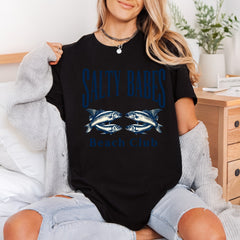 Salty Babes Beach Club Vintage Retro Ready to Press DTF Transfer for Dtf