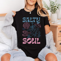 Salty Soul Beach Vibes Aesthetic Ready to Press DTF Transfer for Dtf