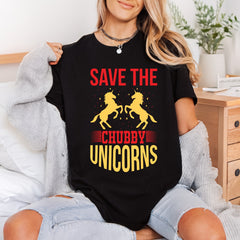 Save Chubby Unicorns Humorous Funny Ready to Press DTF Transfer for Dtf