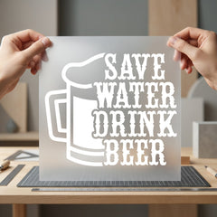 Save Water Drink Beer Funny Ready to Press DTF Transfer for Dtf