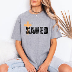Saved By Grace | Cross Faith Tee - Luckets.com