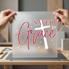 Saved Grace Cross Christian Christian Faith Ready to Press DTF Transfer for Dtf