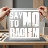 Say Racism Bold Statement Vintage Retro Ready to Press DTF Transfer for Dtf