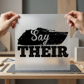 Say Their Text-based Diy Vintage Retro Ready to Press DTF Transfer for Dtf