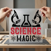 Science Magic Retro Diy Teacher Ready to Press DTF Transfer for Dtf