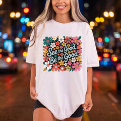 See Good Retro Floral Retro Ready to Press DTF Transfer for Dtf