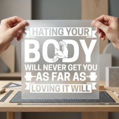 Self-love Body Positivity Fitness Fitness Gym Ready to Press DTF Transfer for Dtf