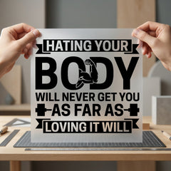 Self-love Body Positivity Fitness Fitness Gym Ready to Press DTF Transfer for Dtf