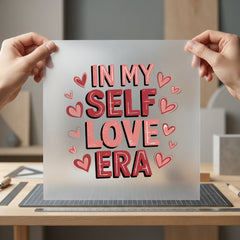 Self Love Era Motivational Valentine Ready to Press DTF Transfer for Dtf