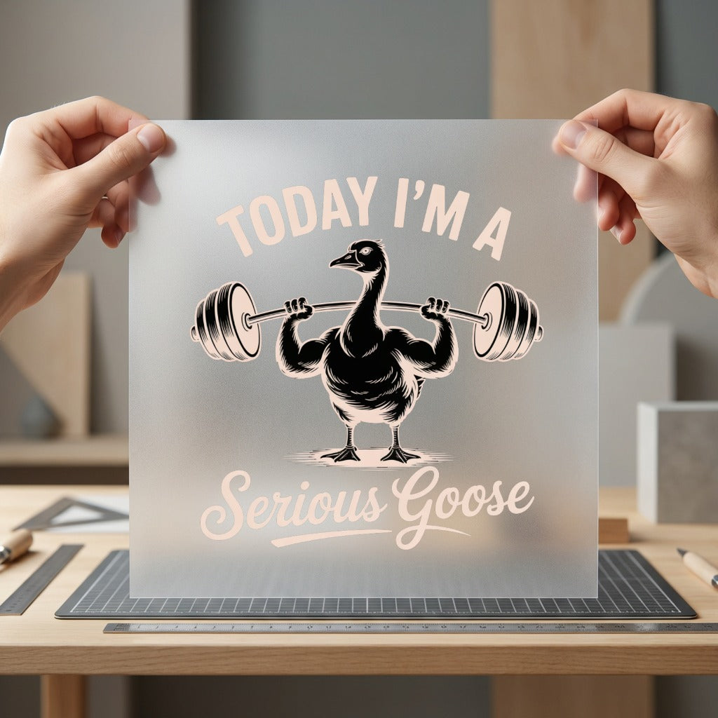 Serious Goose Lifting Funny Funny Sarcastic Ready to Press DTF Transfer for Dtf