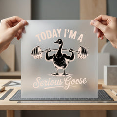 Serious Goose Lifting Funny Funny Sarcastic Ready to Press DTF Transfer for Dtf