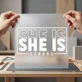 She Strong Empowering Diy Awareness & Causes Collection Empowerment Collection Ready to Press DTF Transfer for Dtf