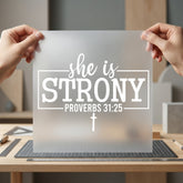 She Strong Proverbs Christian Christian Faith Ready to Press DTF Transfer for Dtf