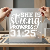 She Strong Proverbs Faith-inspired Christian Faith Ready to Press DTF Transfer for Dtf