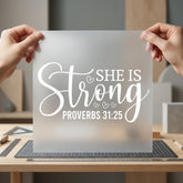 She Strong Proverbs Script Christian Faith Ready to Press DTF Transfer for Dtf
