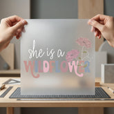 She Wildflower Floral Diy Retro Boho Ready to Press DTF Transfer for Dtf
