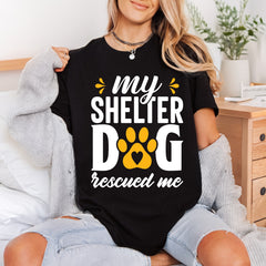 Shelter Dog Rescued Pet Mom Dad Ready to Press DTF Transfer for Dtf