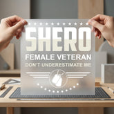 Shero Female Veteran Empowering Usa Freedom Ready to Press DTF Transfer for Dtf