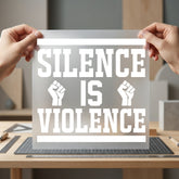 Silence Violence Fists Protest Usa Freedom Ready to Press DTF Transfer for Dtf