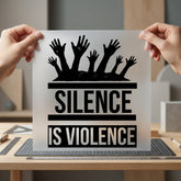 Silence Violence Hands Protest Usa Freedom Ready to Press DTF Transfer for Dtf