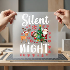 Silent Night Christmas Characters Christmas Ready to Press DTF Transfer for Dtf