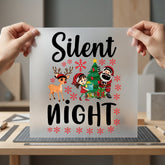 Silent Night Christmas Characters Christmas Ready to Press DTF Transfer for Dtf