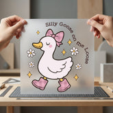 Silly Goose Loose Kawaii Aesthetic Pet Ready to Press DTF Transfer for Dtf
