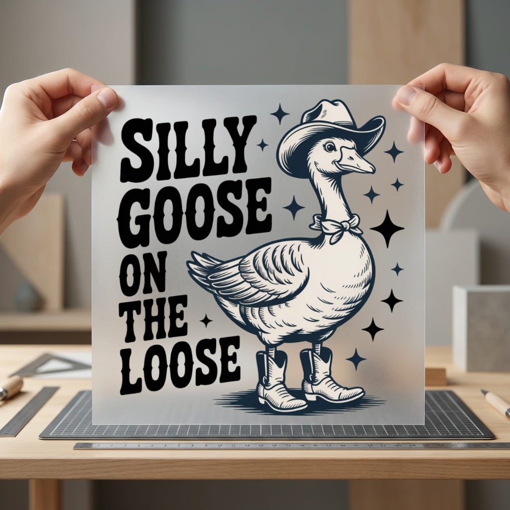 Silly Goose Loose Western Usa Funny Ready to Press DTF Transfer for Dtf