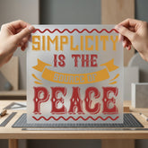 Simplicity Source Peace Motivational Faith Ready to Press DTF Transfer for Dtf