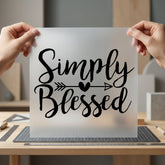Simply Blessed Heart Arrow Christian Faith Ready to Press DTF Transfer for Dtf