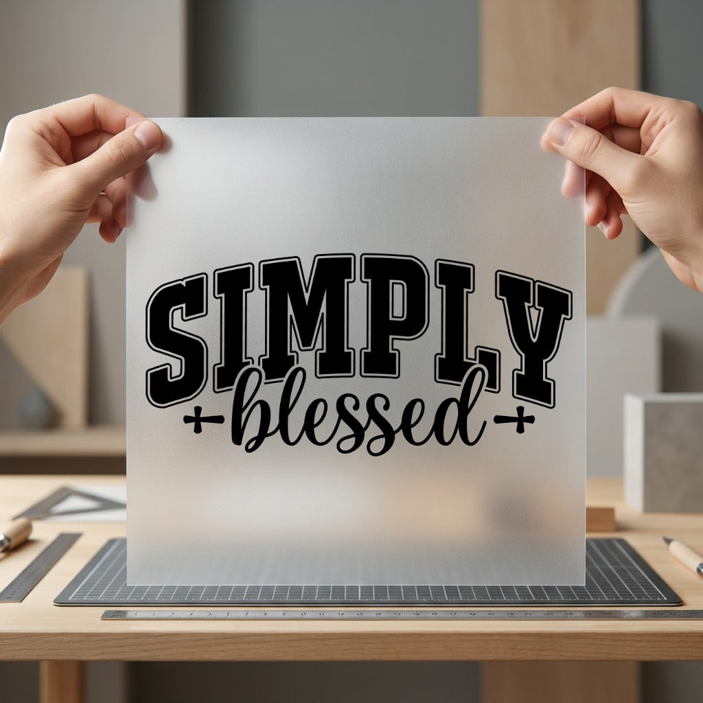 Simply Blessed Varsity Faith Christian Faith Ready to Press DTF Transfer for Dtf