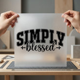 Simply Blessed Varsity Faith Christian Faith Ready to Press DTF Transfer for Dtf