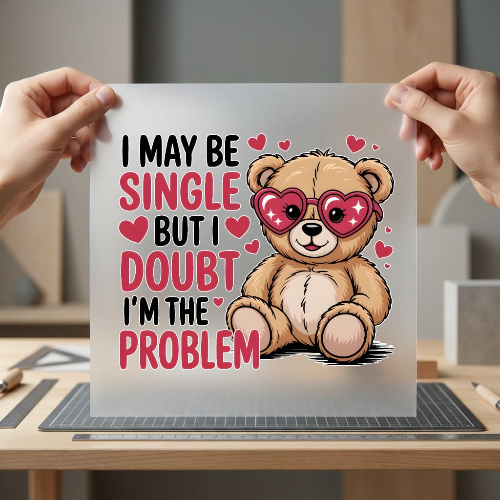 Single But Not Problem Valentine Funny Ready to Press DTF Transfer for Dtf