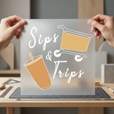 Sips Trips Travel Coffee Food & Drink Culture Collection City & State Identity Collection Ready to Press DTF Transfer for Dtf