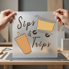 Sips Trips Travel Coffee Food & Drink Culture Collection City & State Identity Collection Ready to Press DTF Transfer for Dtf