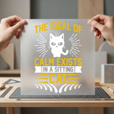 Sitting Cat Quote Cozy Mom Dad Ready to Press DTF Transfer for Dtf